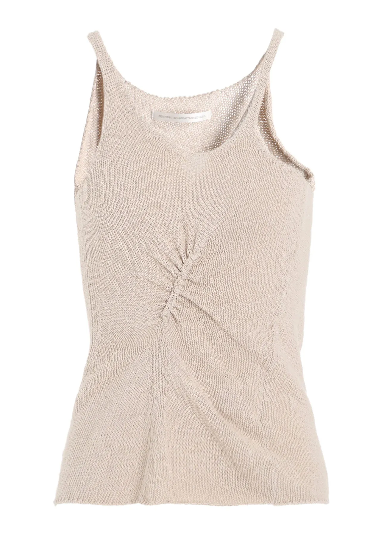 UNEVEN YARN JERSEY GATHER TANKTOP sold by Yohji Yamamoto product image thumbnail 2