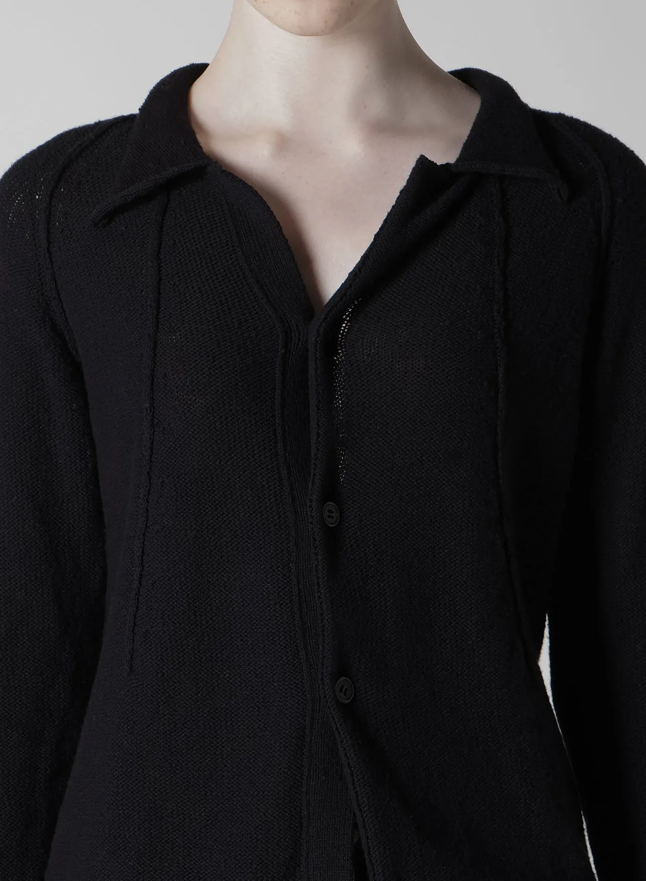 UNEVEN YARN JERSEY ROLLED CARDIGAN sold by Yohji Yamamoto product image thumbnail 5