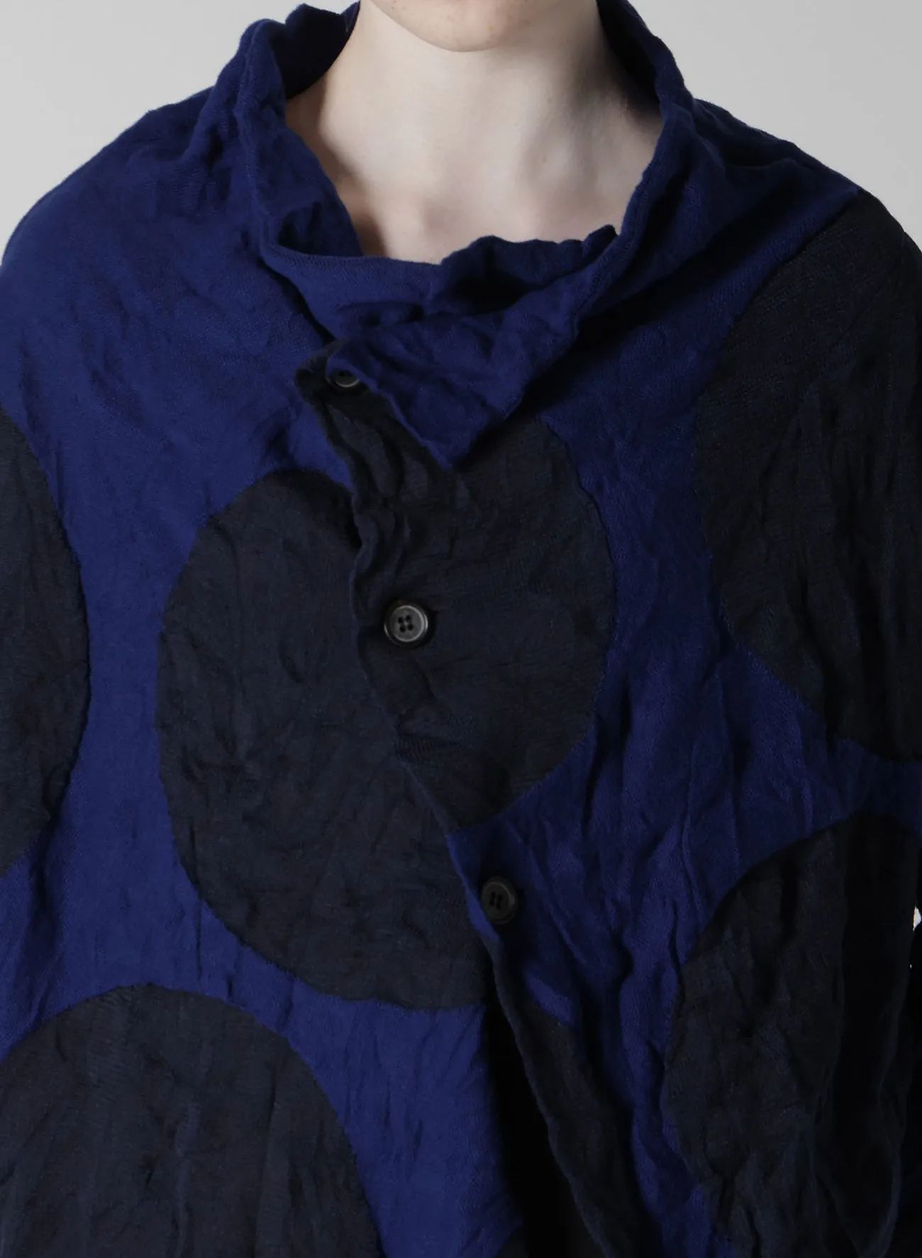 GIGA POLKA DOTS LINKS WRINKLE OFF NECK 3 BUTTON CARDIGAN sold by Yohji Yamamoto product image thumbnail 5