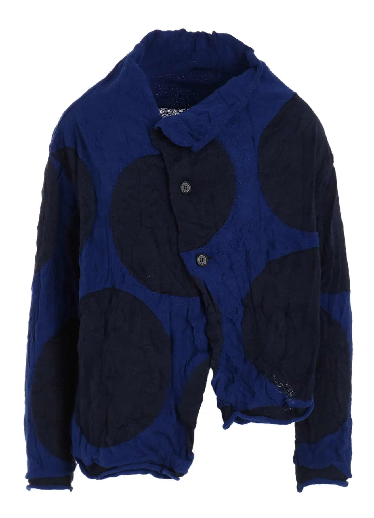GIGA POLKA DOTS LINKS WRINKLE OFF NECK 3 BUTTON CARDIGAN sold by Yohji Yamamoto product image thumbnail 2