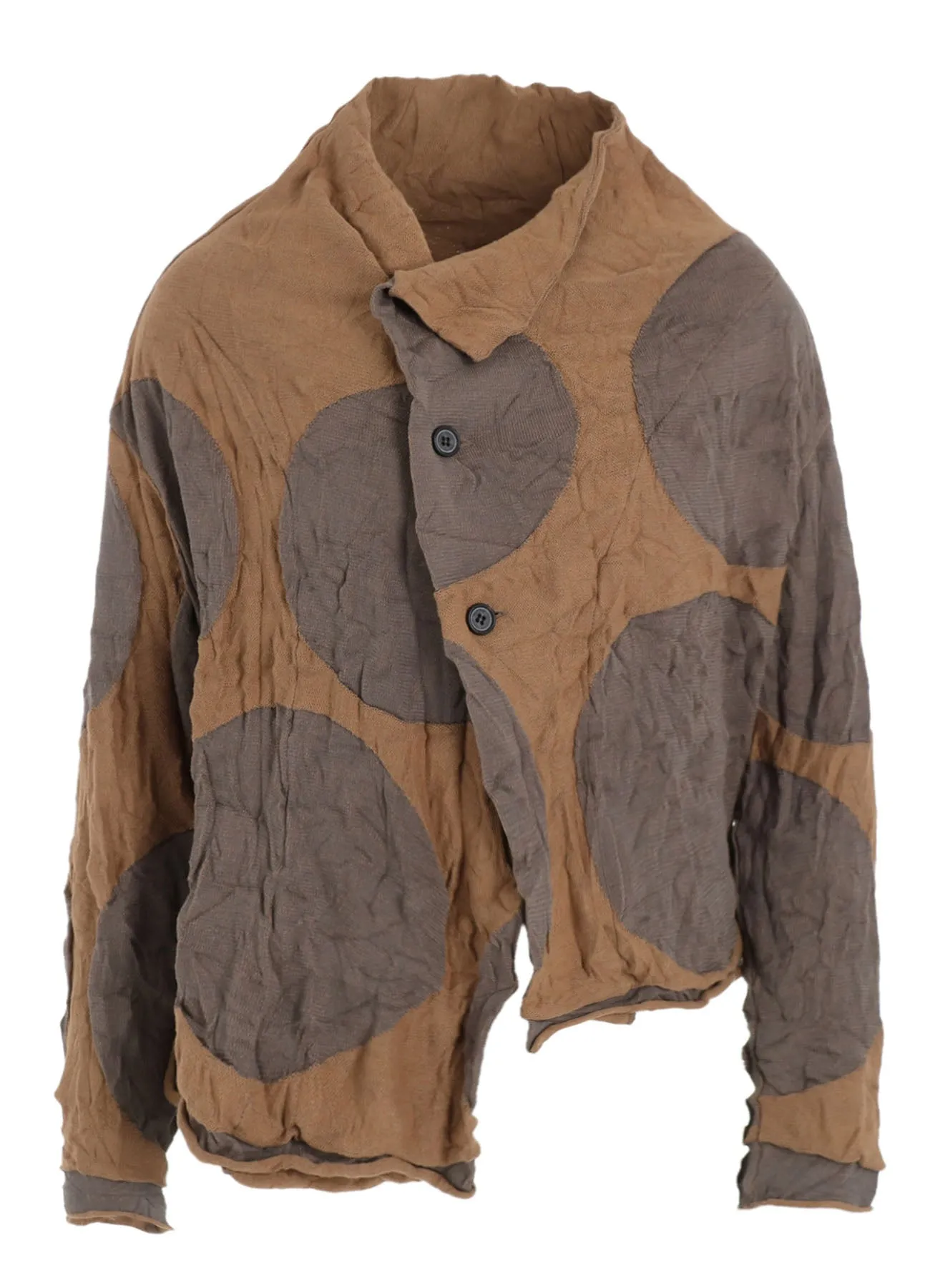 GIGA POLKA DOTS LINKS WRINKLE OFF NECK 3 BUTTON CARDIGAN sold by Yohji Yamamoto product image thumbnail 2