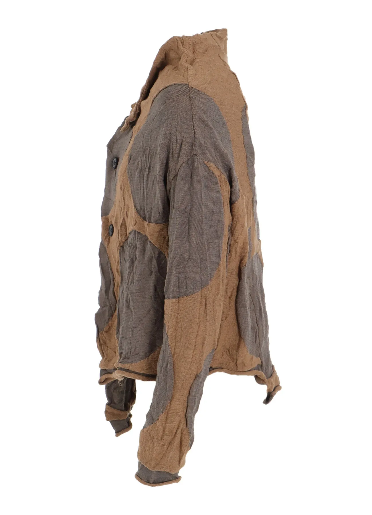 GIGA POLKA DOTS LINKS WRINKLE OFF NECK 3 BUTTON CARDIGAN sold by Yohji Yamamoto product image thumbnail 3