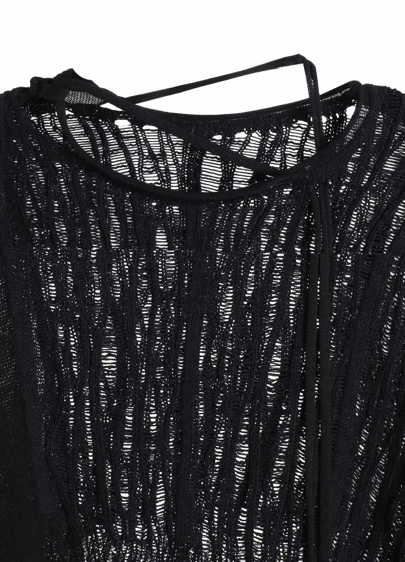 DROP NEEDLE STRIPE CROPPED PANEL PULLOVER sold by Yohji Yamamoto product image thumbnail 5