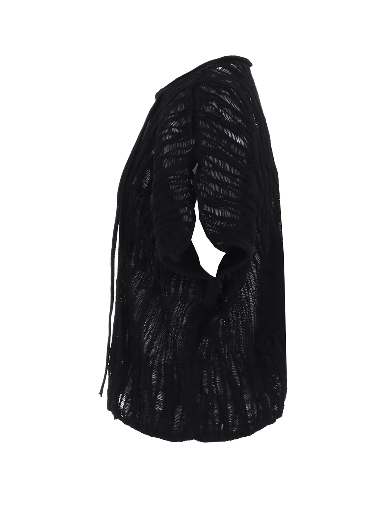 DROP NEEDLE STRIPE CROPPED PANEL PULLOVER sold by Yohji Yamamoto product image thumbnail 3