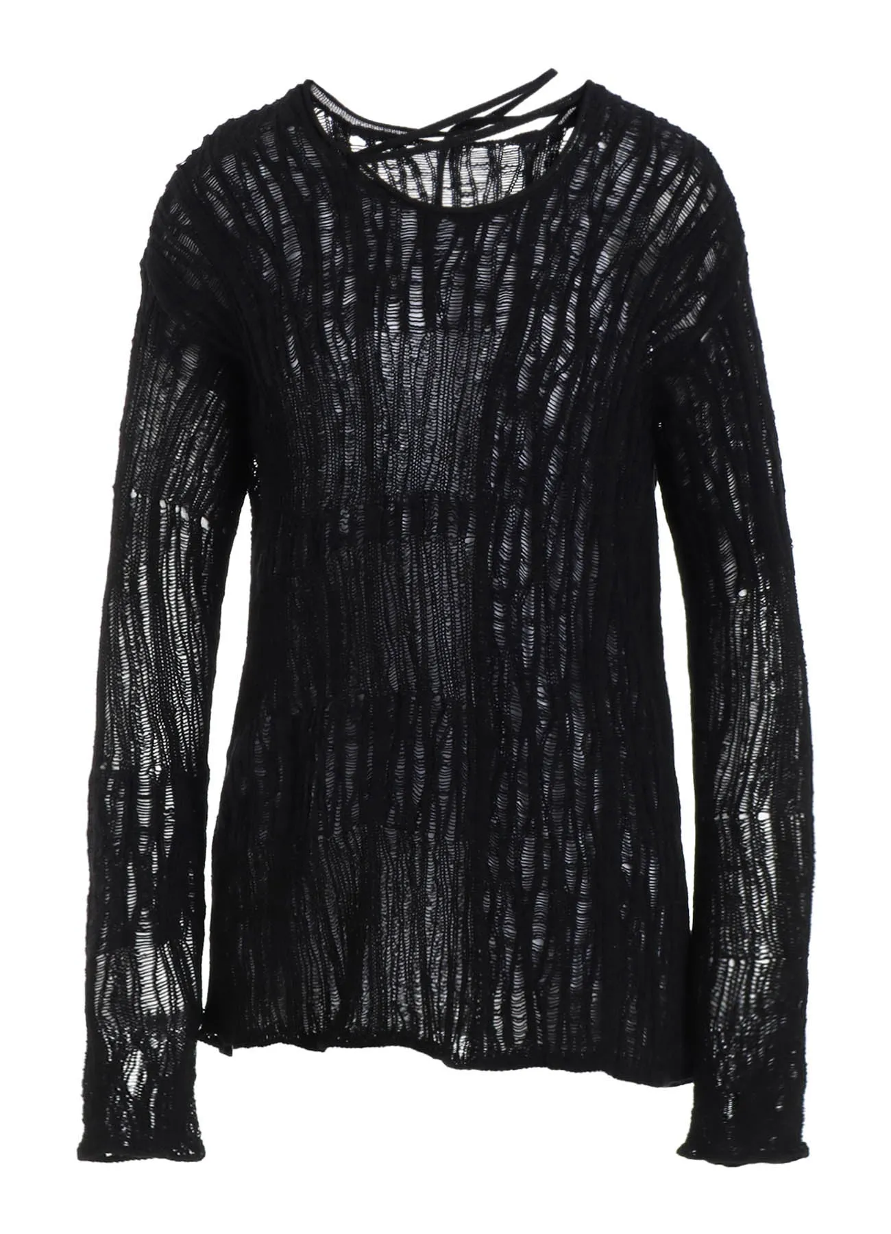DROP NEEDLE STRIPE LONG PANEL PULLOVER sold by Yohji Yamamoto product image thumbnail 2