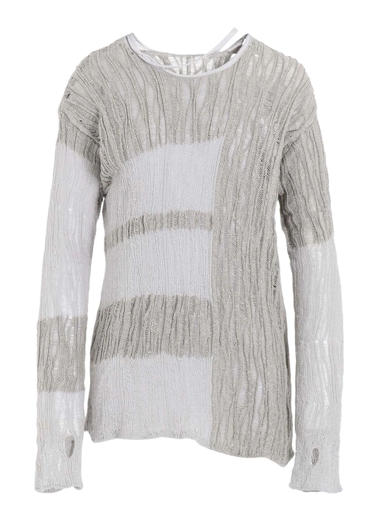 DROP NEEDLE STRIPE LONG PANEL PULLOVER sold by Yohji Yamamoto product image thumbnail 2