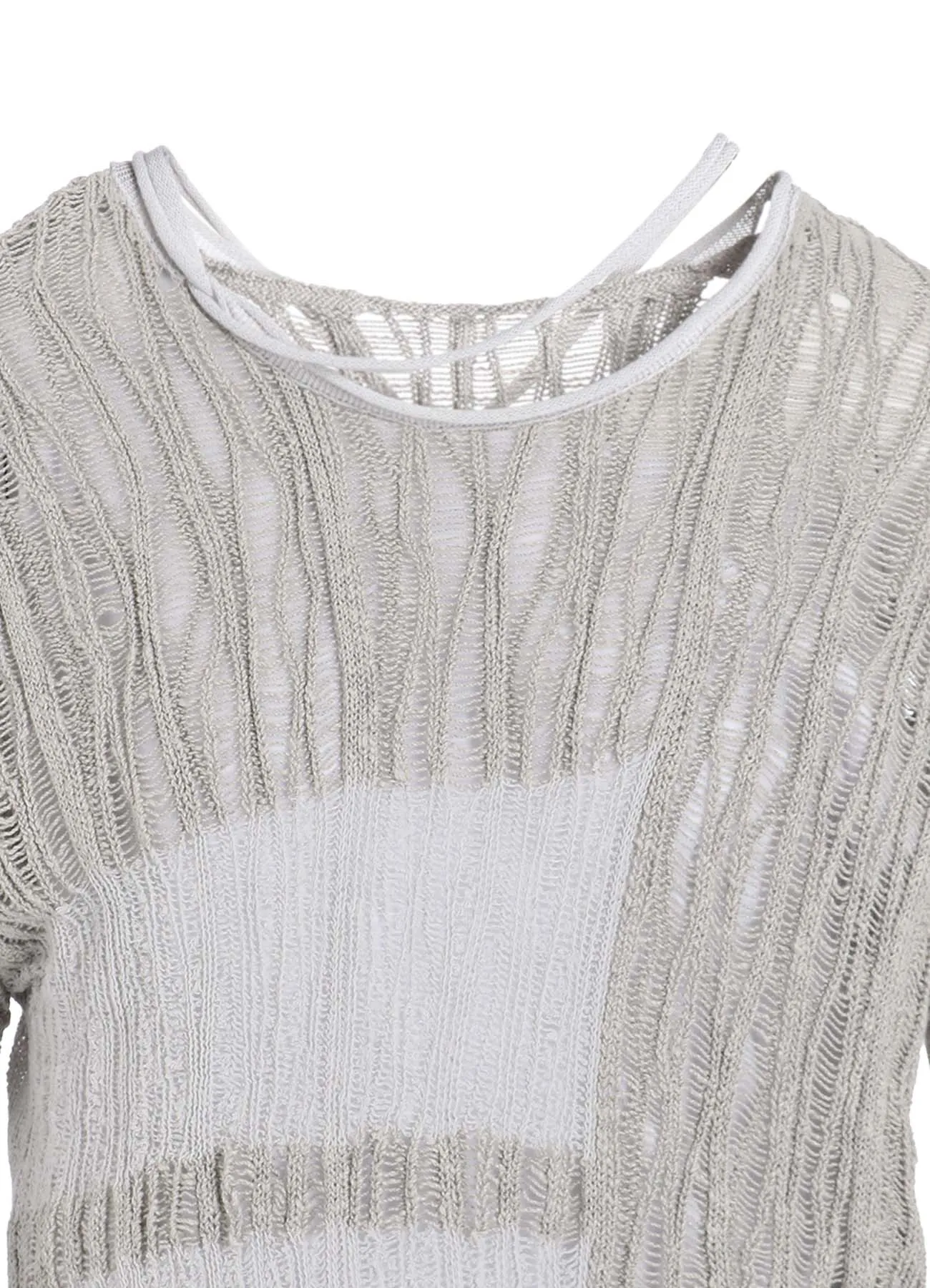 DROP NEEDLE STRIPE LONG PANEL PULLOVER sold by Yohji Yamamoto product image thumbnail 5