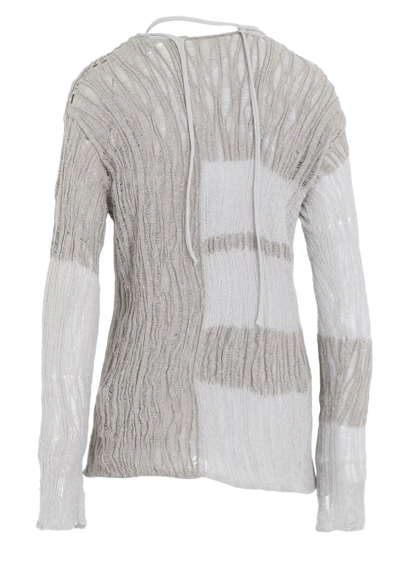 DROP NEEDLE STRIPE LONG PANEL PULLOVER sold by Yohji Yamamoto product image thumbnail 4