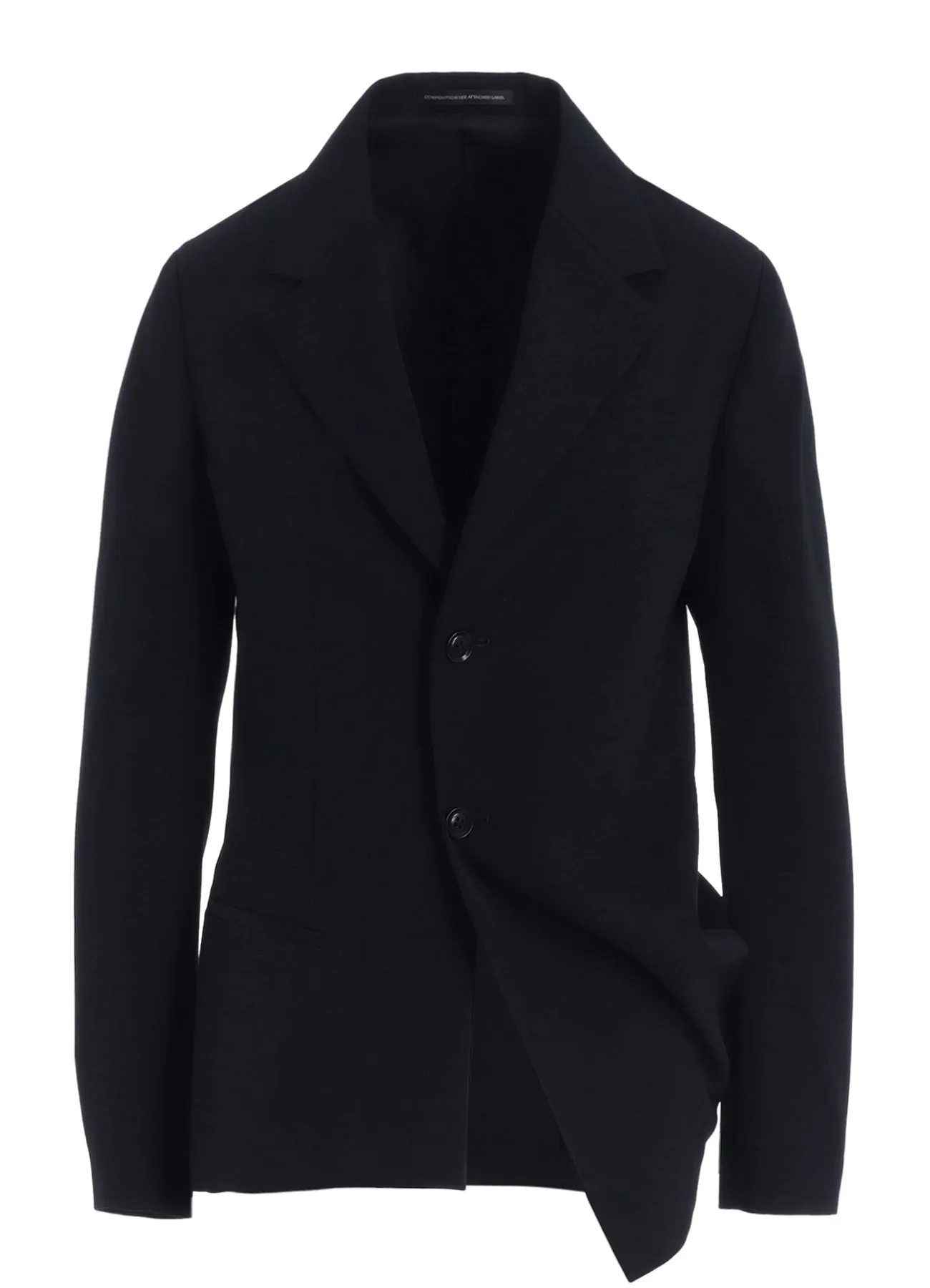 WOOL GABARDINE LEFT SIDE DROPPED JACKET sold by Yohji Yamamoto product image thumbnail 2