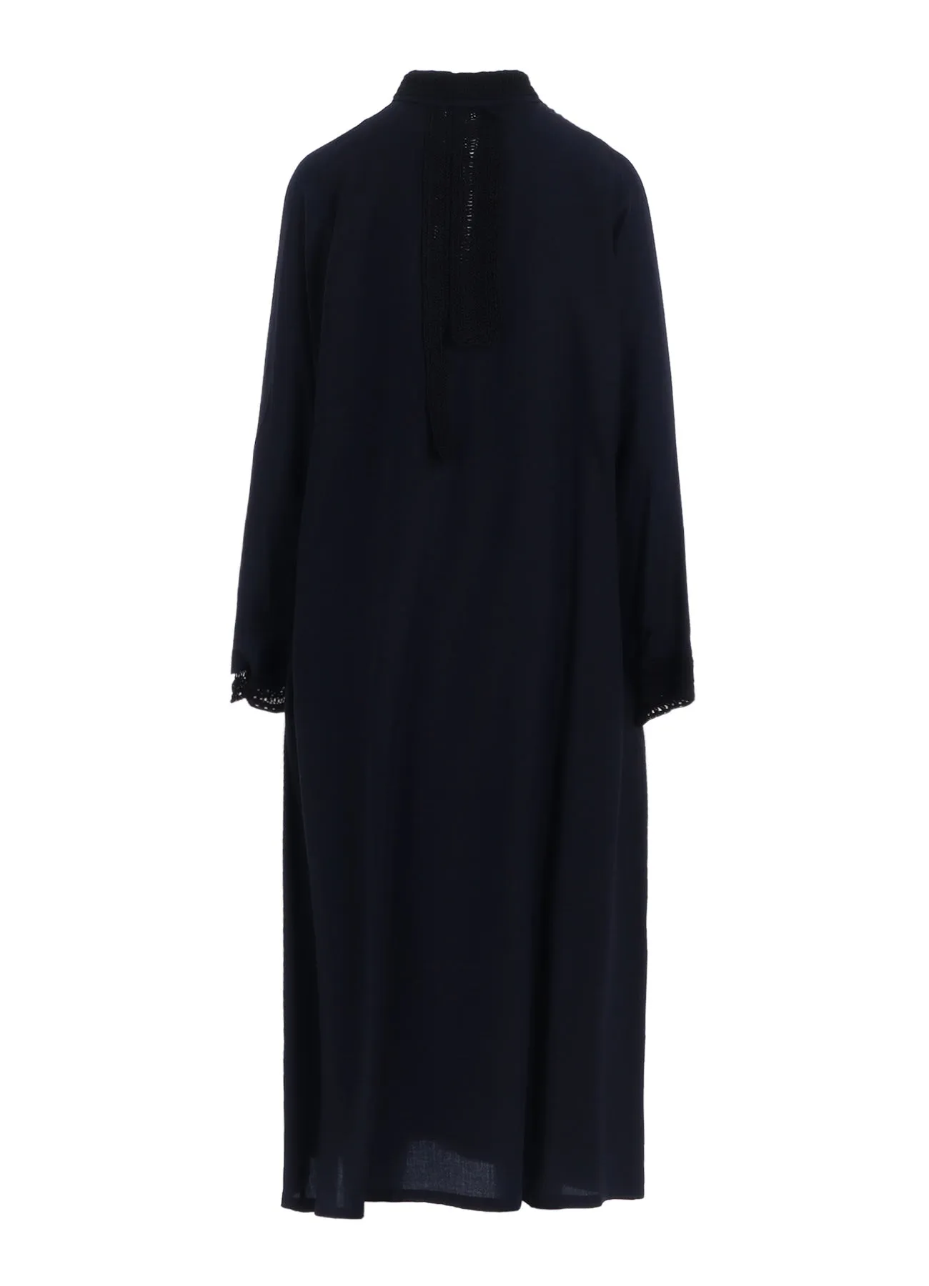 CUPRO DUNGAREE TWILL CROCHET COMBINATION SHRT DRESS sold by Yohji Yamamoto product image thumbnail 3