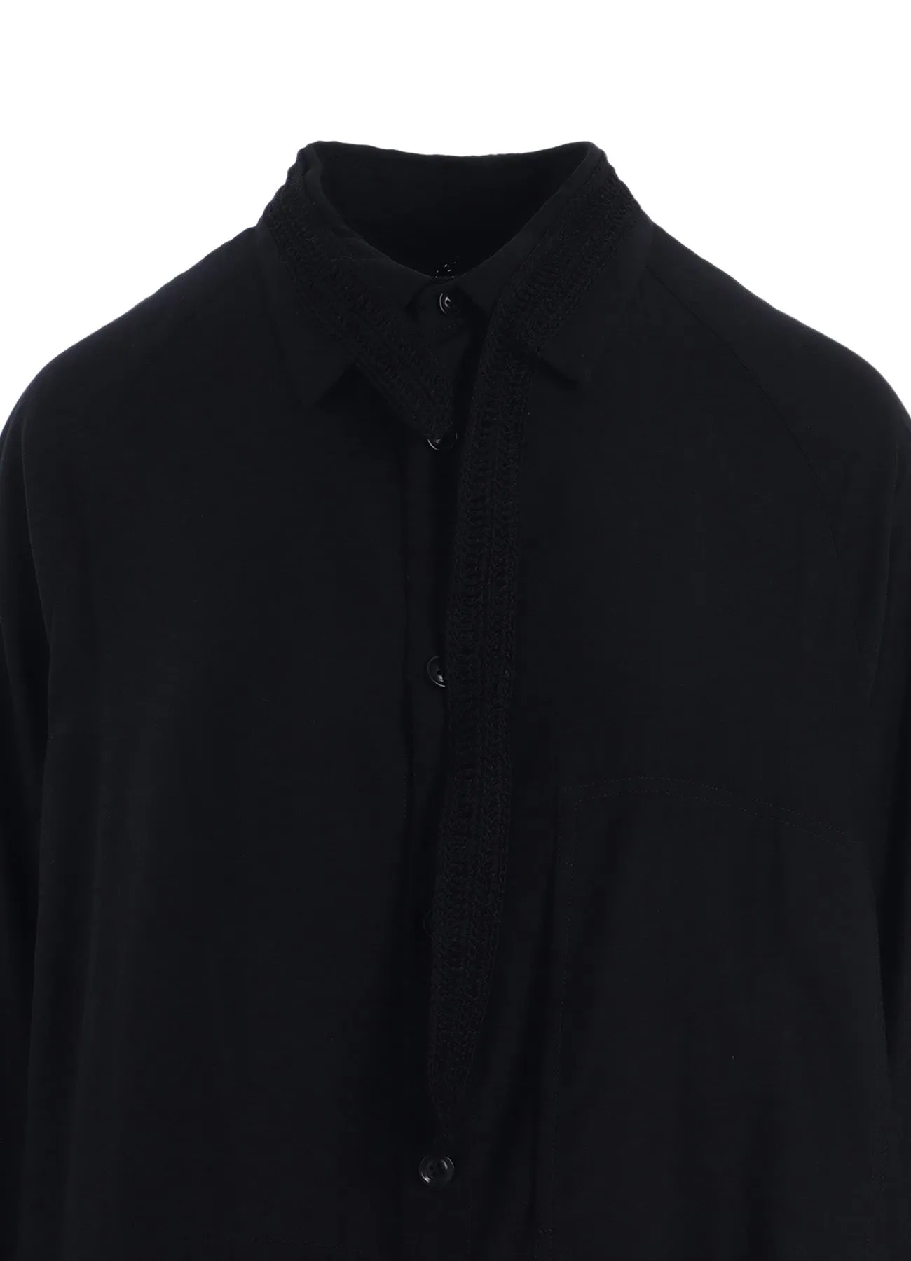 CUPRO DUNGAREE TWILL CROCHET COMBINATION SHRT DRESS sold by Yohji Yamamoto product image thumbnail 5