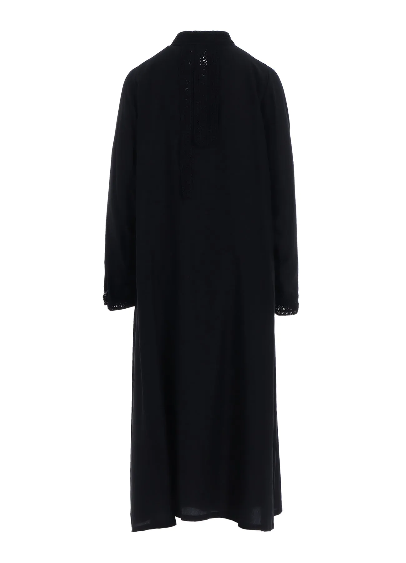 CUPRO DUNGAREE TWILL CROCHET COMBINATION SHRT DRESS sold by Yohji Yamamoto product image thumbnail 4