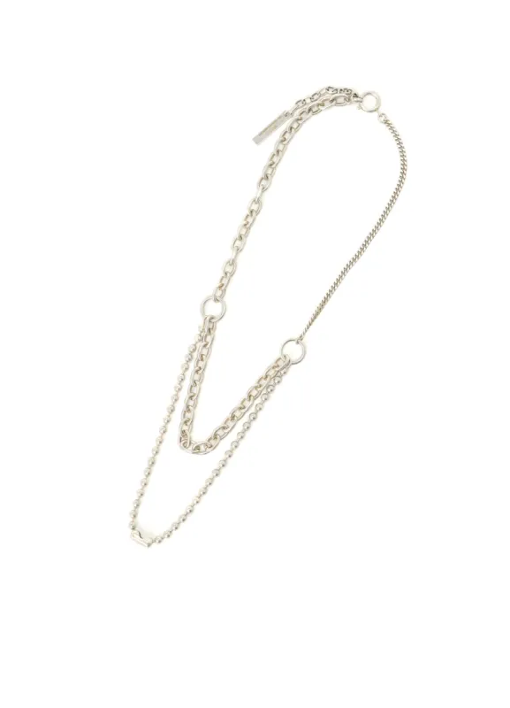 BRASS BALL CHAIN TWO-STRAND NECKLACE sold by Yohji Yamamoto