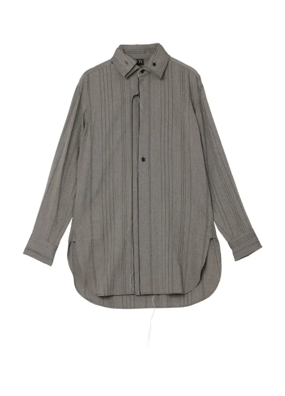 W/RY RANDOM HERRINGBONE DOUBLE COLLAR SHIRT sold by Yohji Yamamoto