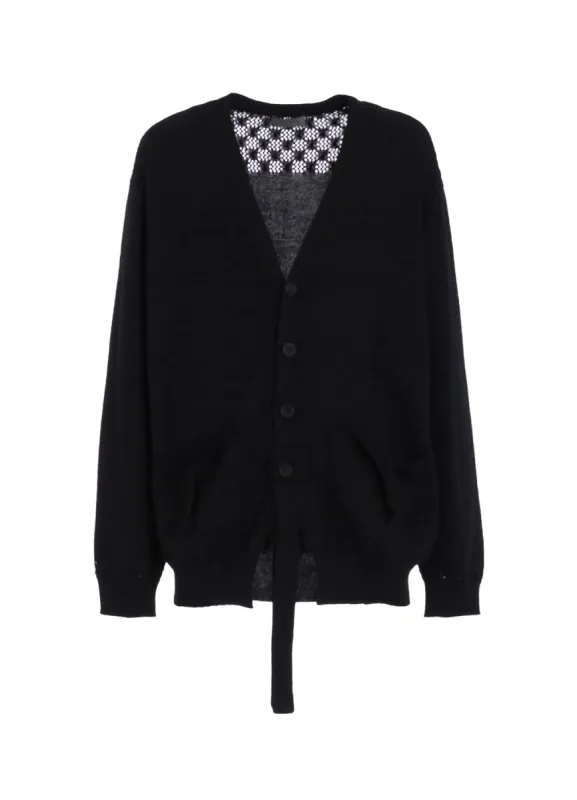 7G OPENWORK JERSEY PLAIN FRONT V CD sold by Yohji Yamamoto
