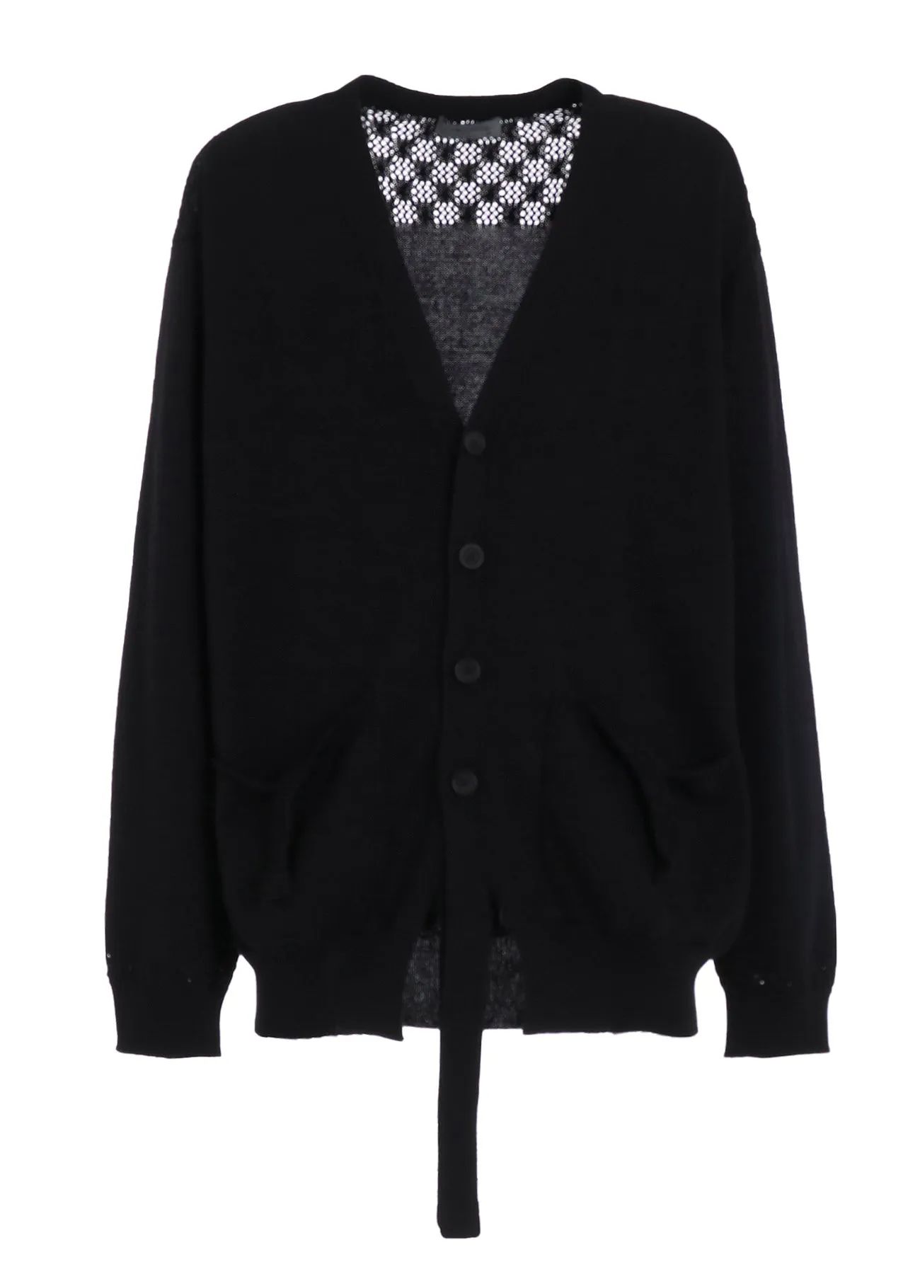 7G OPENWORK JERSEY PLAIN FRONT V CD sold by Yohji Yamamoto product image thumbnail 2
