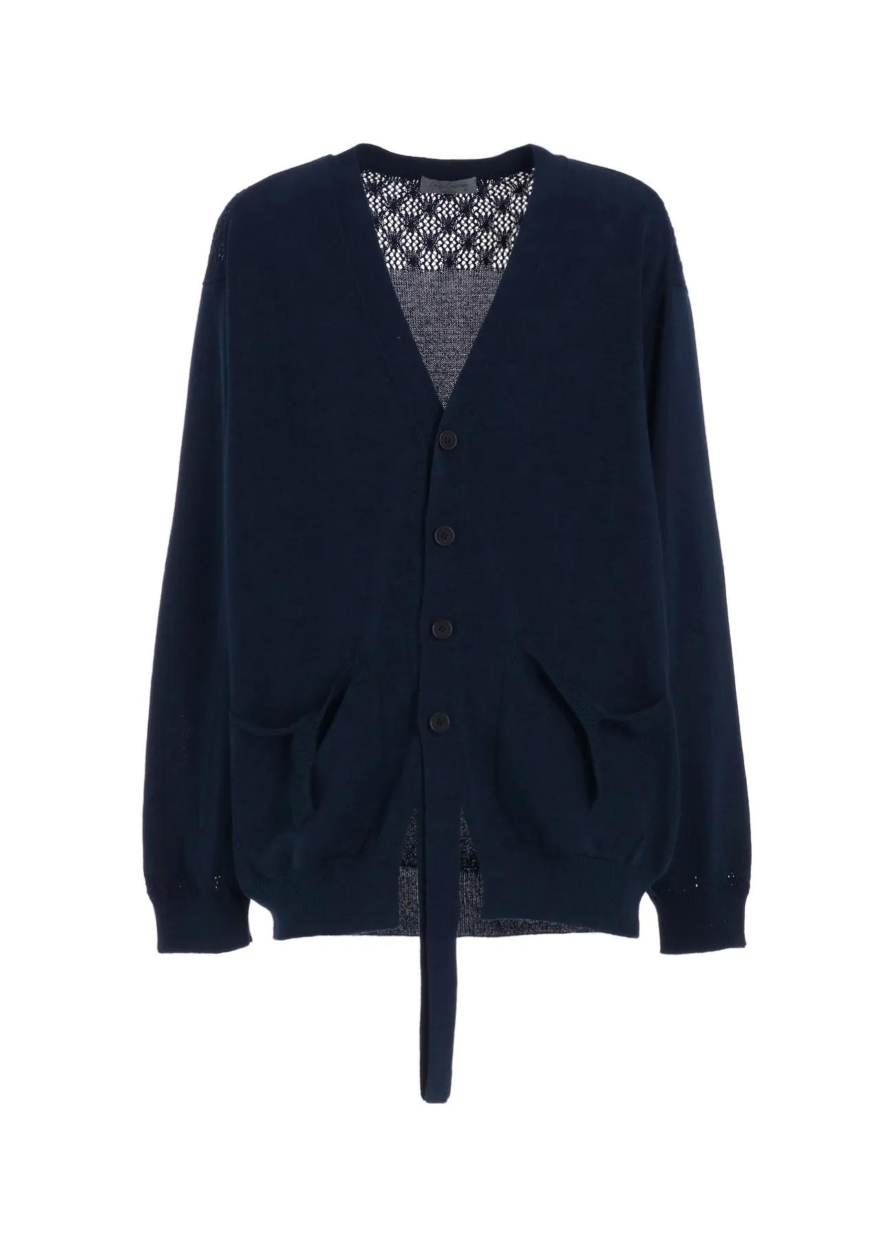 7G OPENWORK JERSEY PLAIN FRONT V CD sold by Yohji Yamamoto