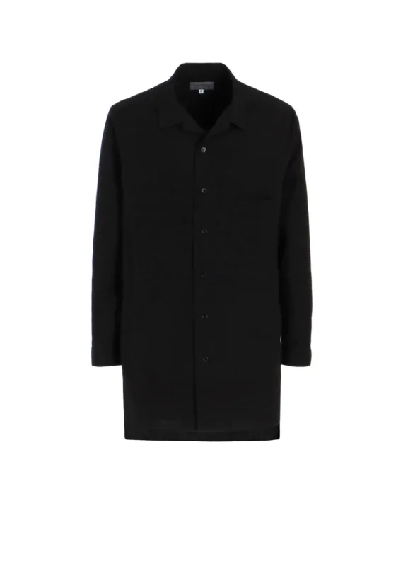 CHAIN STITCH BROAD OPEN COLLAR BLOUSE sold by Yohji Yamamoto