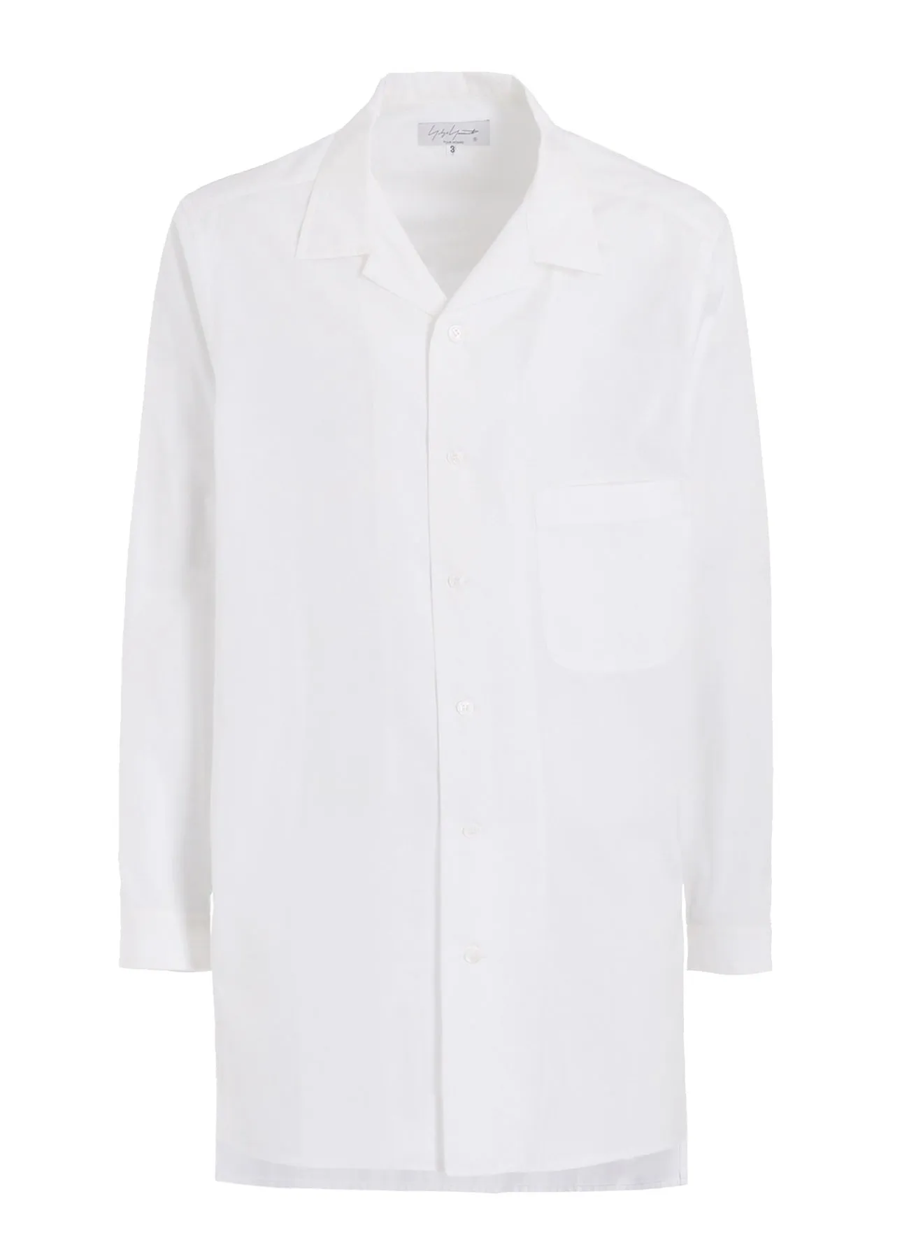 CHAIN STITCH BROAD OPEN COLLAR BLOUSE sold by Yohji Yamamoto product image thumbnail 2