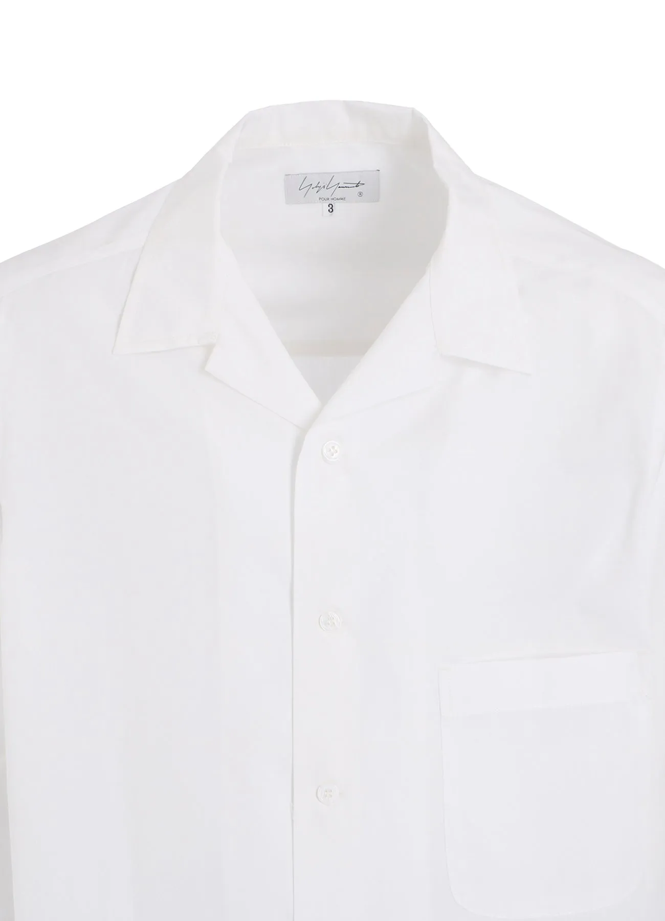 CHAIN STITCH BROAD OPEN COLLAR BLOUSE sold by Yohji Yamamoto product image thumbnail 5