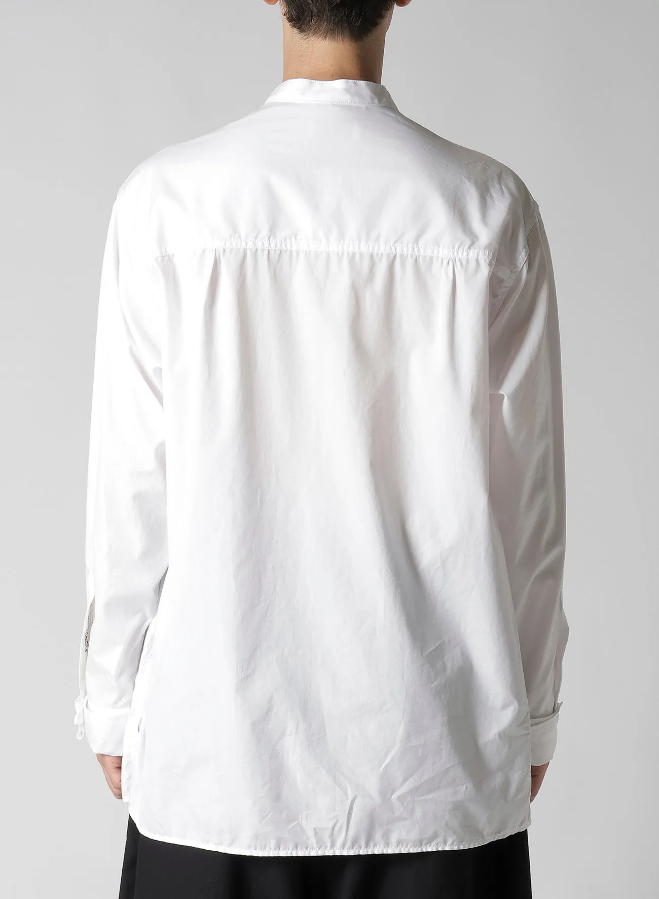 CHAIN STITCH BROAD NO COLLAR BLOUSE sold by Yohji Yamamoto product image thumbnail 3