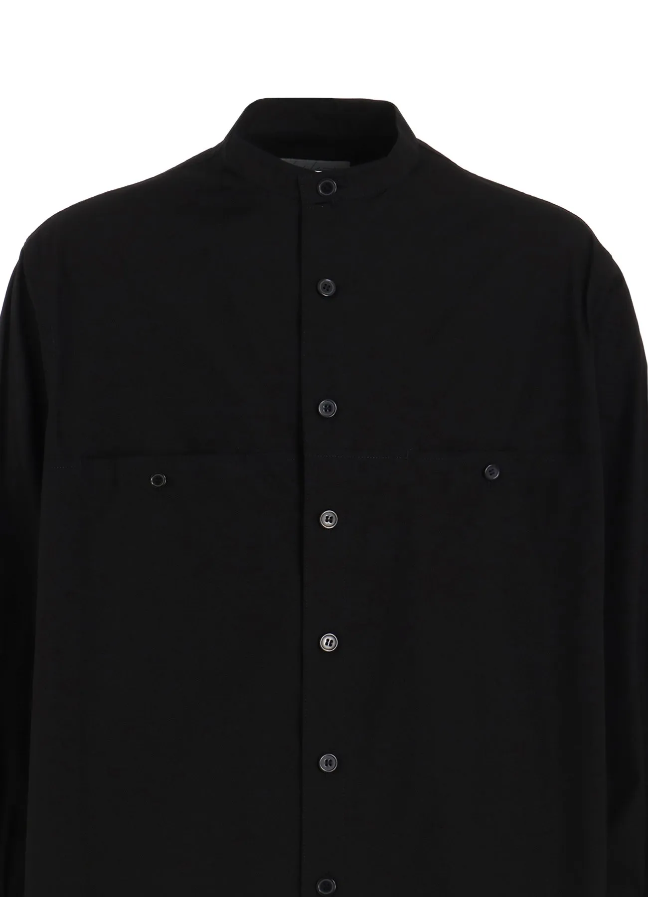 CHAIN STITCH BROAD NO COLLAR BLOUSE sold by Yohji Yamamoto product image thumbnail 5
