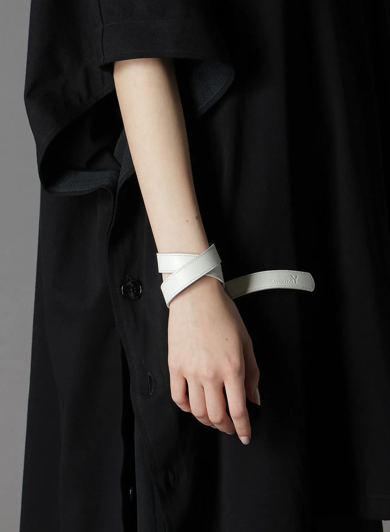 ITALIAN LEATHER DOUBLE BANGLE sold by Yohji Yamamoto product image thumbnail 4