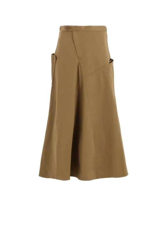 [Y's BORN PRODUCT] COTTON TWILL SKIRT WITH  GUSSET sold by Yohji Yamamoto