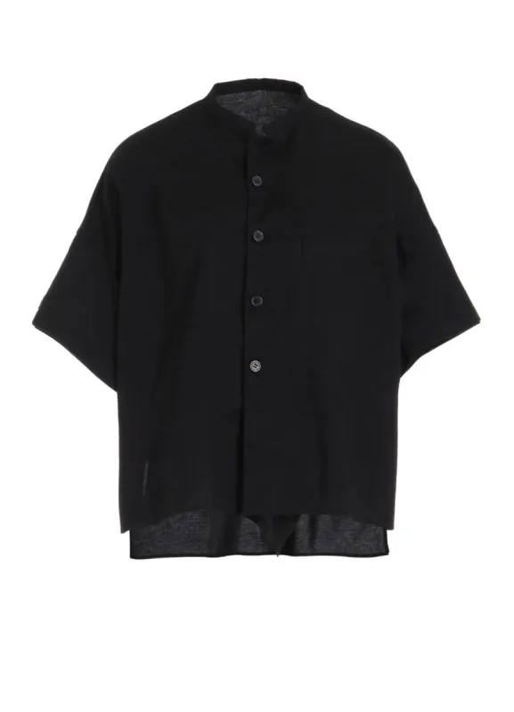 [Y's BORN PRODUCT] THIN COTTON TWILL HALF SLEEVE BOX SHIRT sold by Yohji Yamamoto