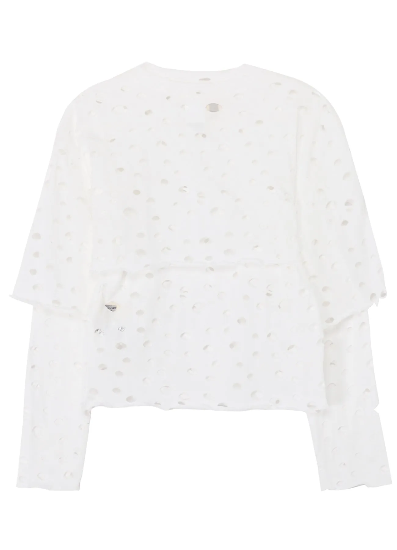 HOLED PLAIN STITCH LAYERED SEPARATE LONG SLEEVE T-SHIRT sold by Yohji Yamamoto product image thumbnail 5