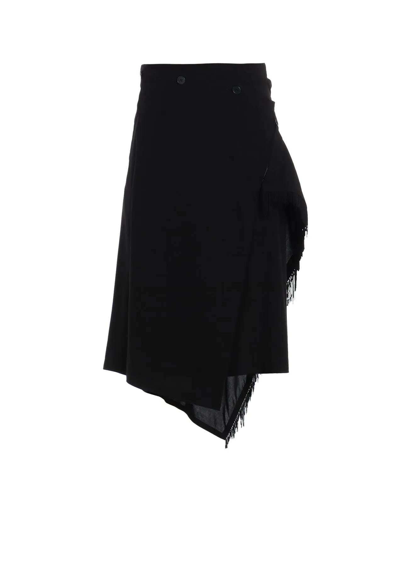 RAYON LAWN FRINGE WRAP SKIRT sold by Yohji Yamamoto