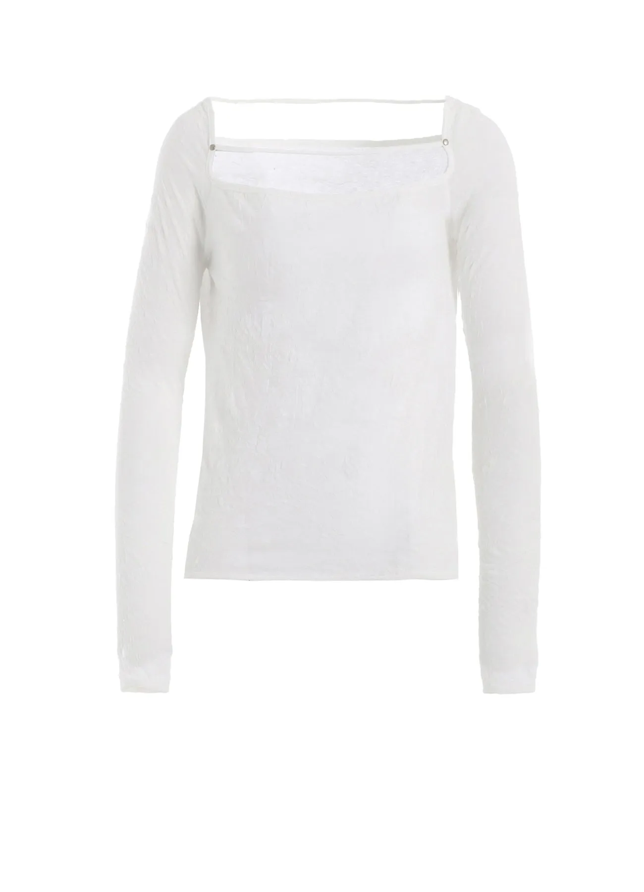WASHER PLAIN STITCH SQUARE NECK LONG SLEEVE T-SHIRT sold by Yohji Yamamoto