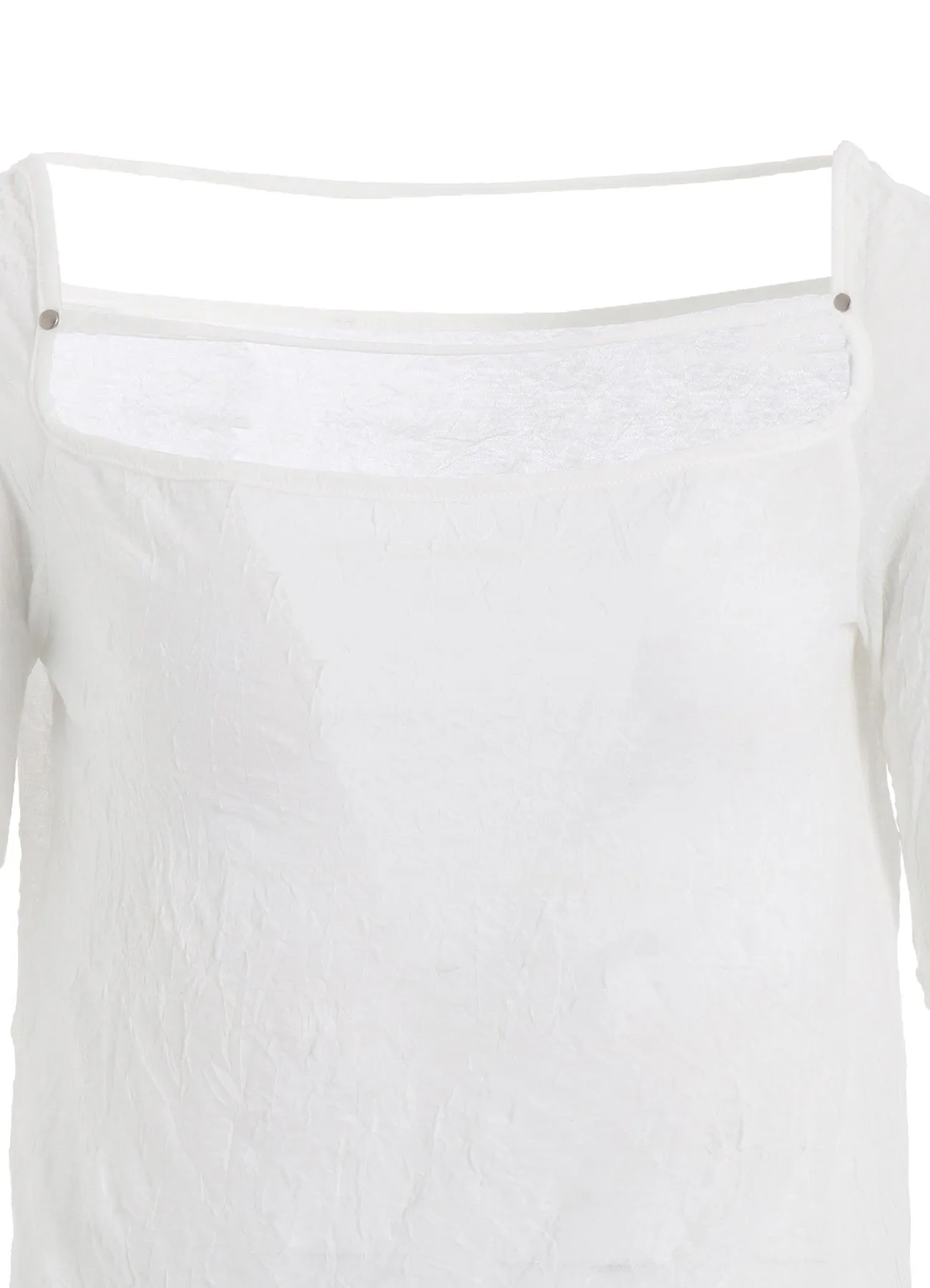 WASHER PLAIN STITCH SQUARE NECK LONG SLEEVE T-SHIRT sold by Yohji Yamamoto product image thumbnail 5