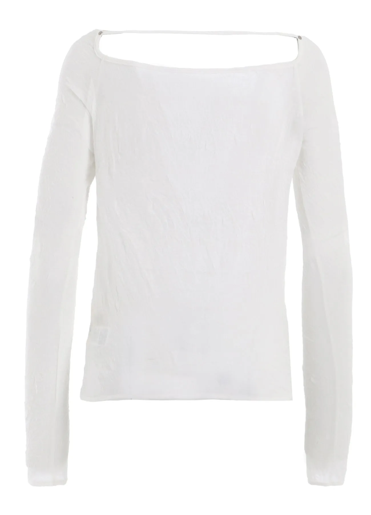 WASHER PLAIN STITCH SQUARE NECK LONG SLEEVE T-SHIRT sold by Yohji Yamamoto product image thumbnail 4