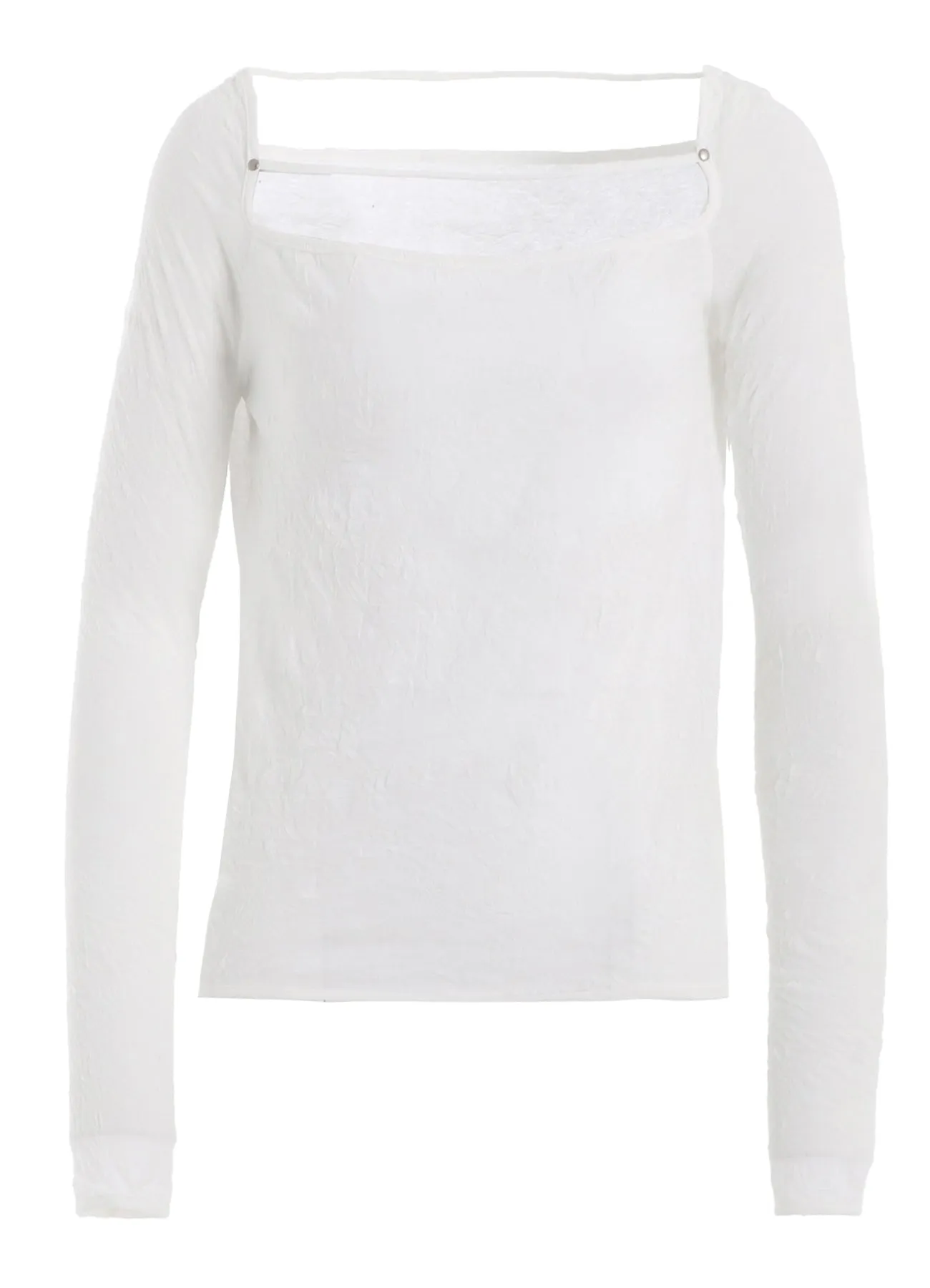 WASHER PLAIN STITCH SQUARE NECK LONG SLEEVE T-SHIRT sold by Yohji Yamamoto product image thumbnail 2