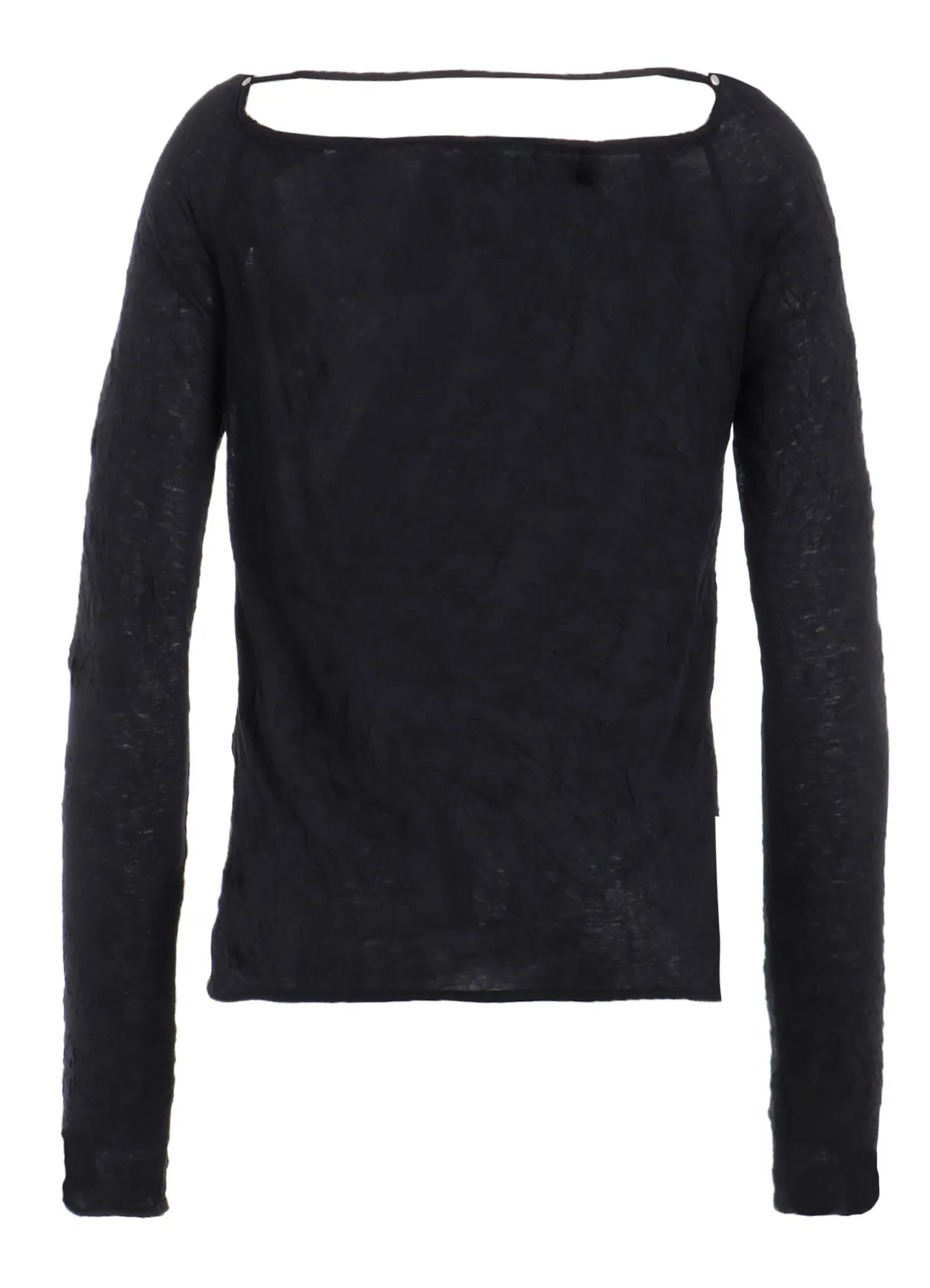 WASHER PLAIN STITCH SQUARE NECK LONG SLEEVE T-SHIRT sold by Yohji Yamamoto product image thumbnail 3