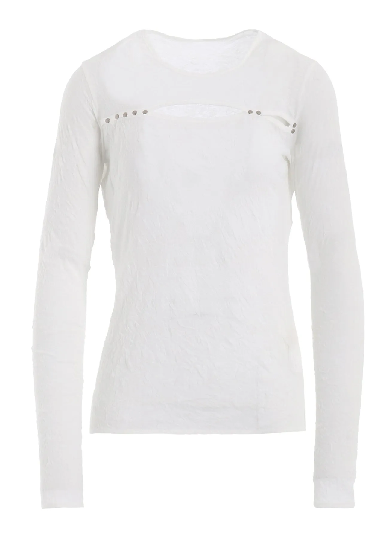 WASHER PLAIN STITCH SLIT CHEST LONG SLEEVE T-SHIRT sold by Yohji Yamamoto product image thumbnail 2