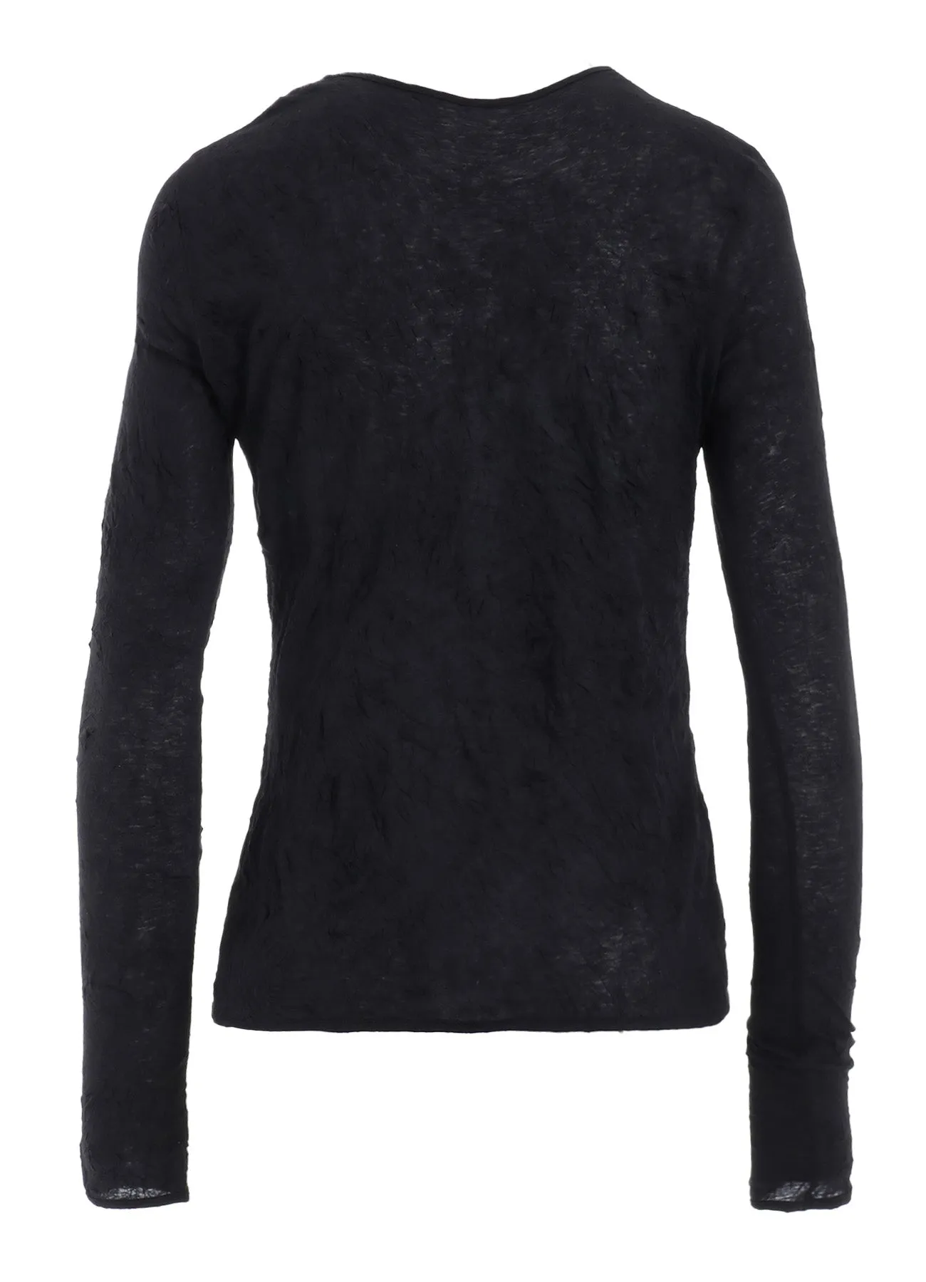 WASHER PLAIN STITCH SLIT CHEST LONG SLEEVE T-SHIRT sold by Yohji Yamamoto product image thumbnail 4