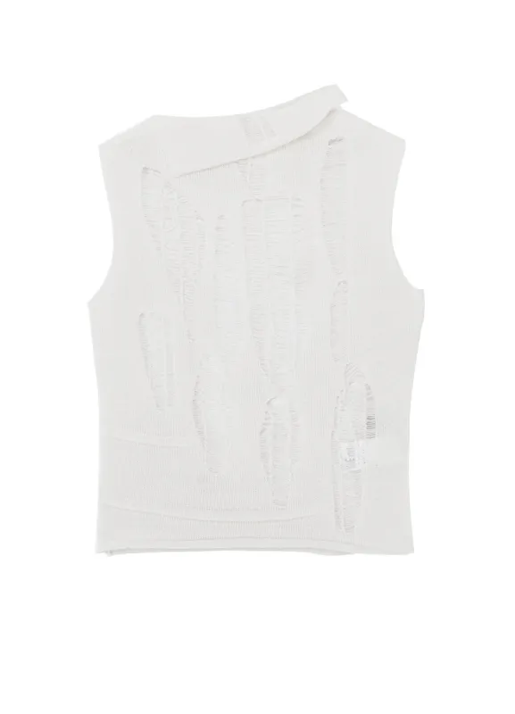 CRUSH PLAIN STITCH CRUSHED SLEEVELESS KNIT sold by Yohji Yamamoto