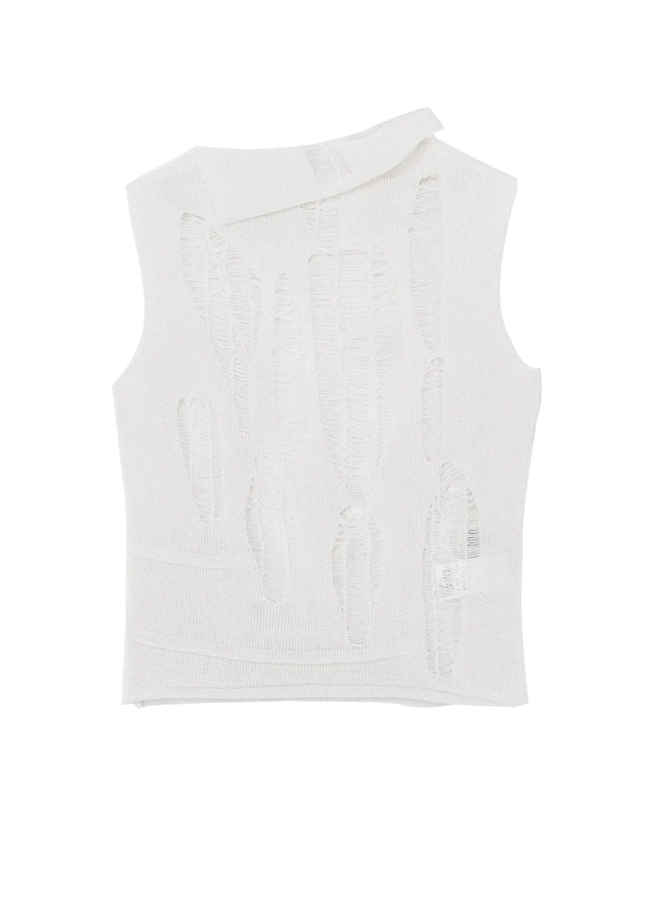 CRUSH PLAIN STITCH CRUSHED SLEEVELESS KNIT sold by Yohji Yamamoto