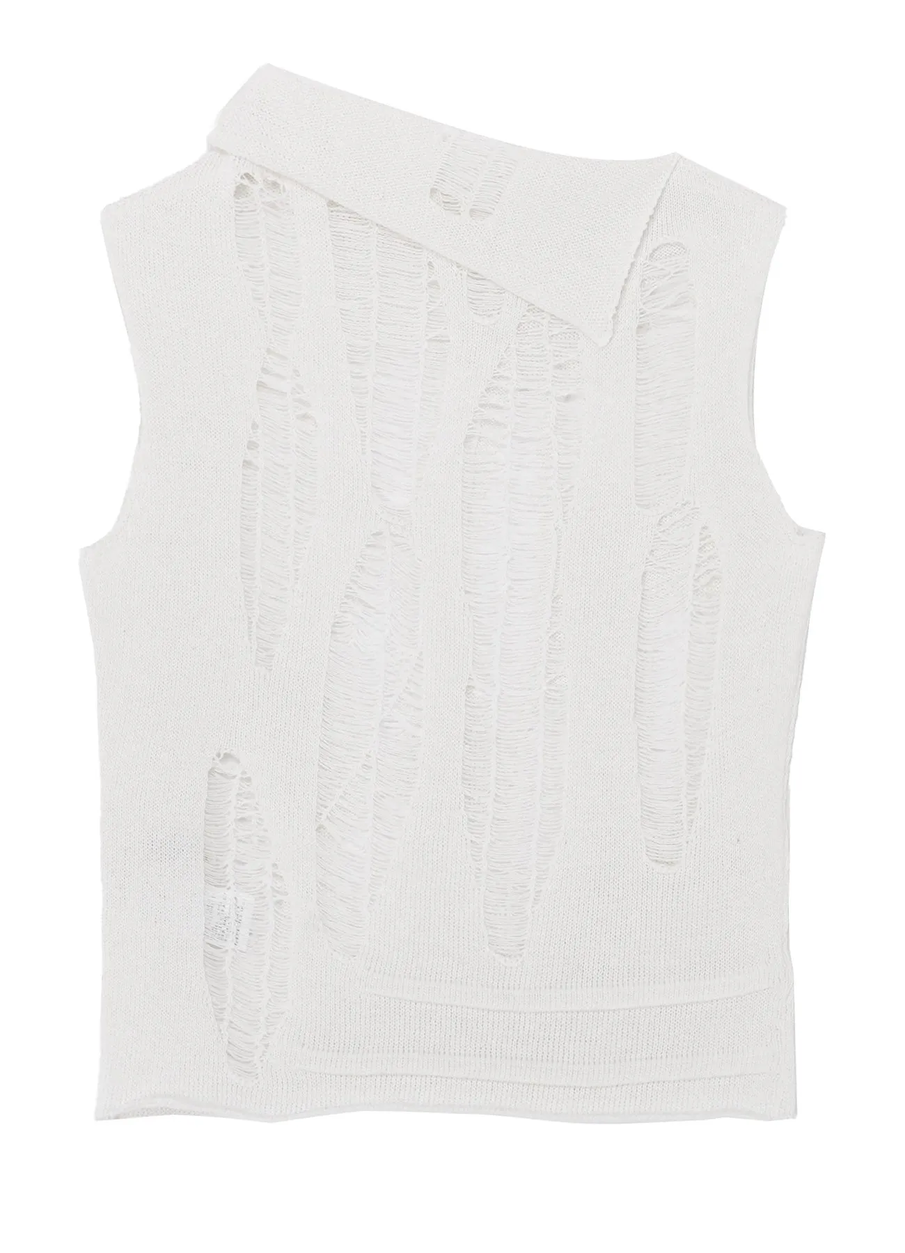 CRUSH PLAIN STITCH CRUSHED SLEEVELESS KNIT sold by Yohji Yamamoto product image thumbnail 3