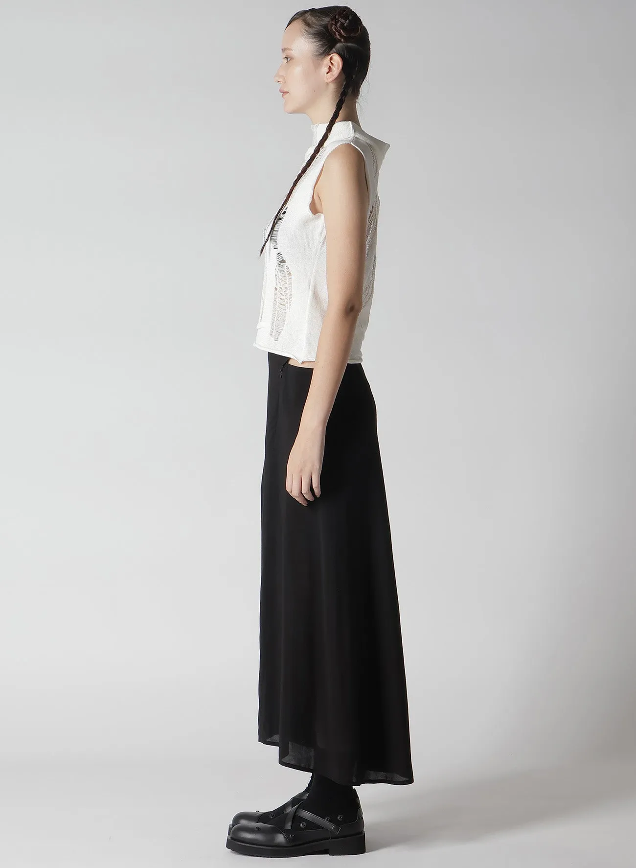 CRUSH PLAIN STITCH CRUSHED SLEEVELESS KNIT sold by Yohji Yamamoto product image thumbnail 4