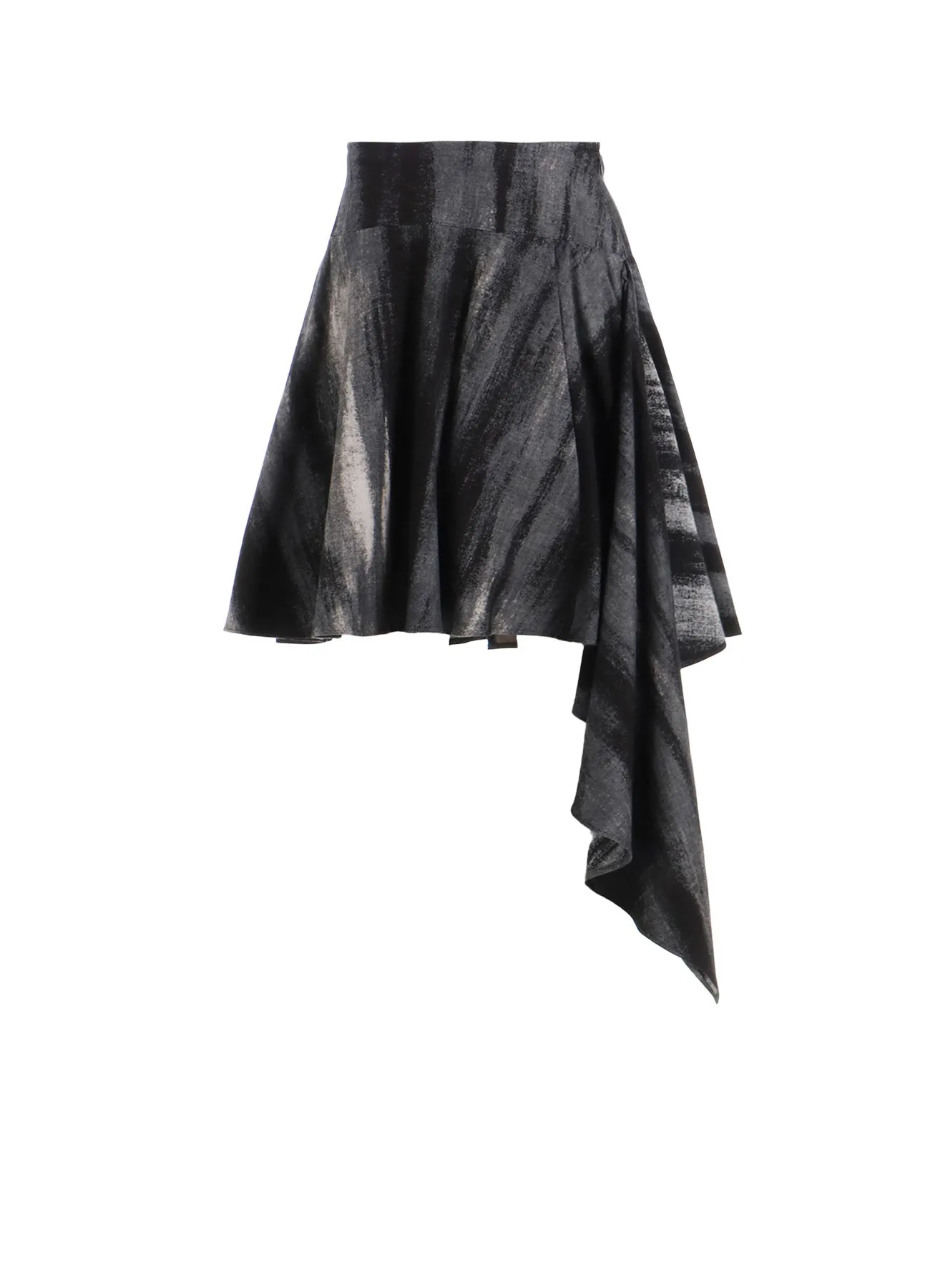 DISCHARGE PT DENIM FLARED SHORT SKIRT sold by Yohji Yamamoto