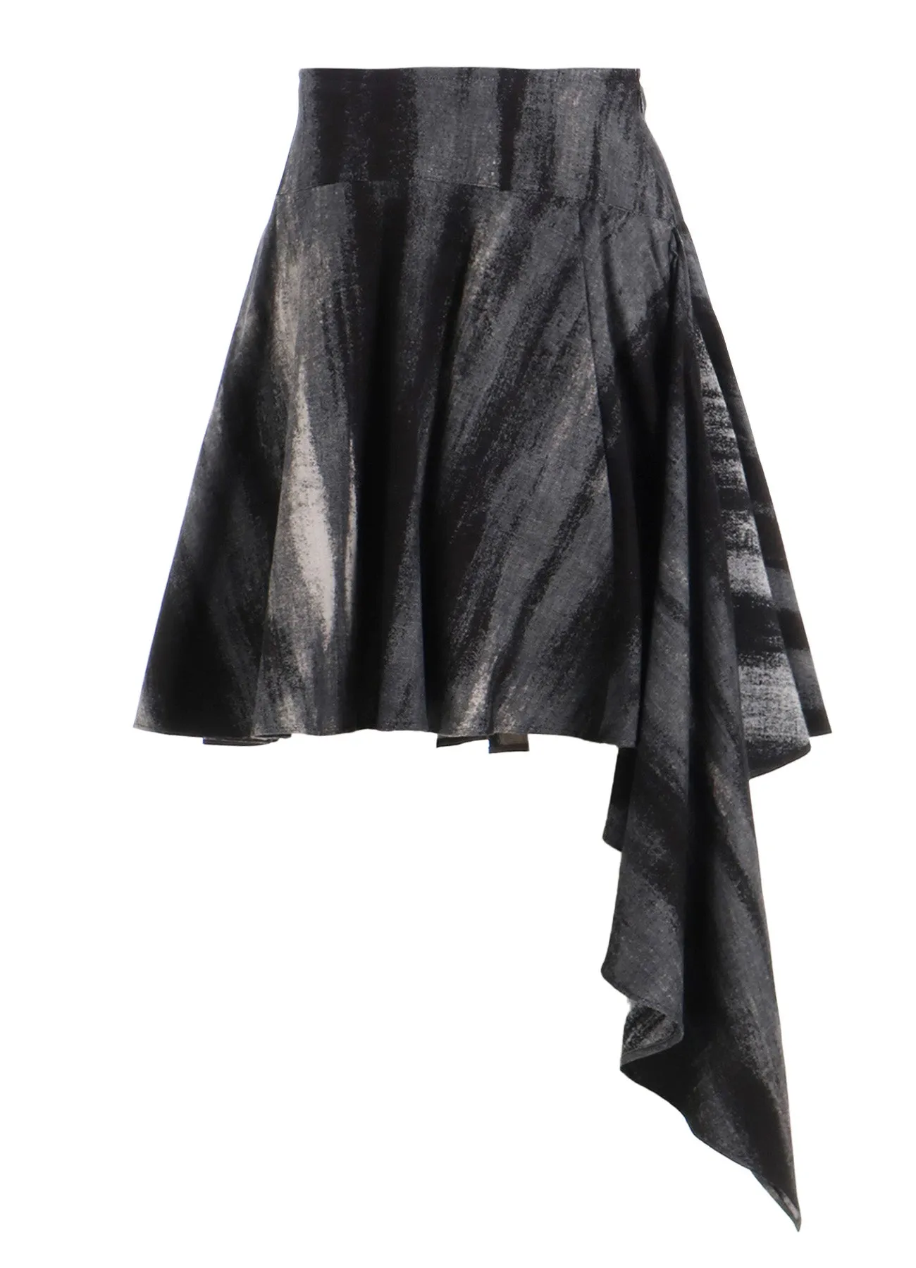 DISCHARGE PT DENIM FLARED SHORT SKIRT sold by Yohji Yamamoto product image thumbnail 2