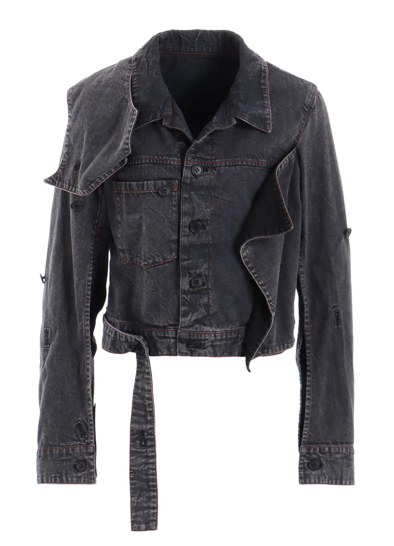 POWDER BLEACH BUTTON DETAIL JACKET sold by Yohji Yamamoto product image thumbnail 3