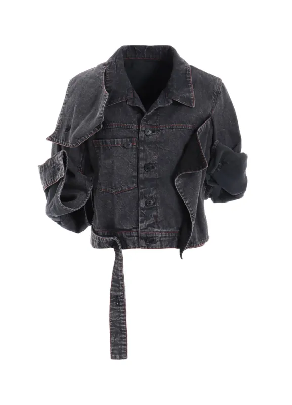 POWDER BLEACH BUTTON DETAIL JACKET sold by Yohji Yamamoto