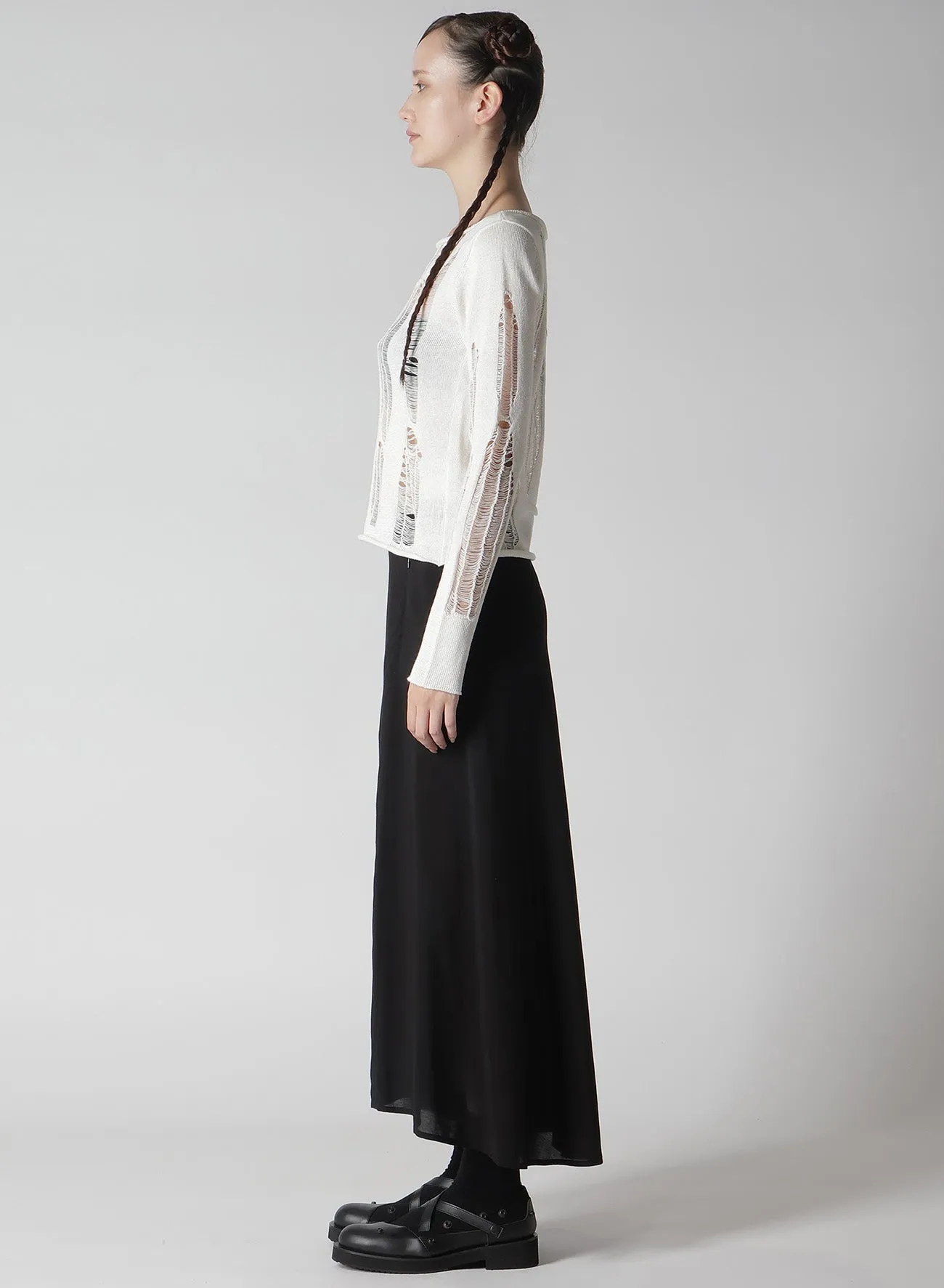 CRUSH PLAIN STITCH CRUSHED SWEATER sold by Yohji Yamamoto product image thumbnail 4