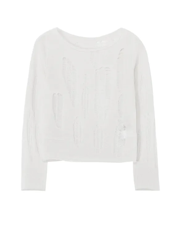CRUSH PLAIN STITCH CRUSHED SWEATER sold by Yohji Yamamoto