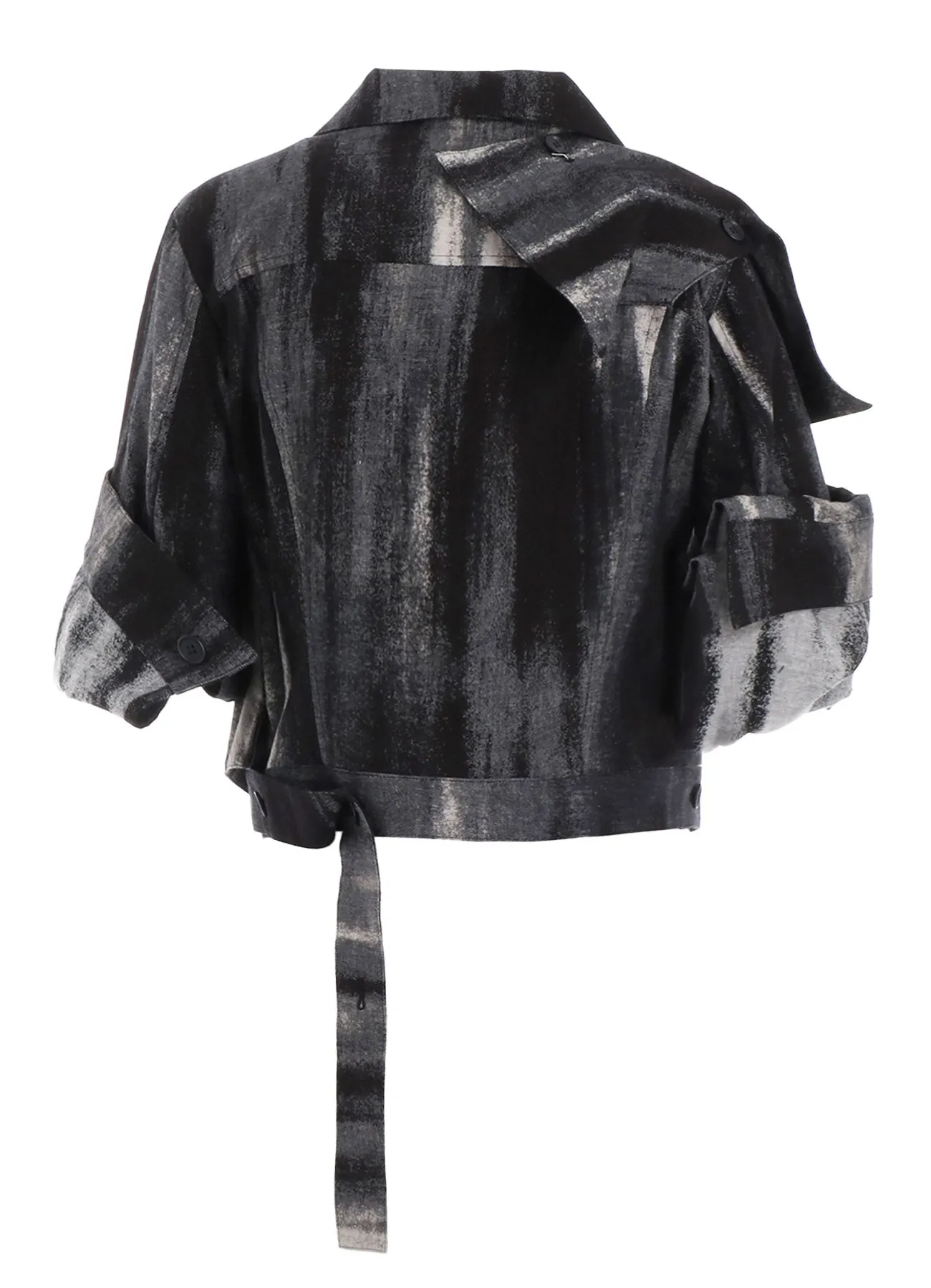 DISCHARGE PT DENIM BUTTON DETAIL JACKET sold by Yohji Yamamoto product image thumbnail 4