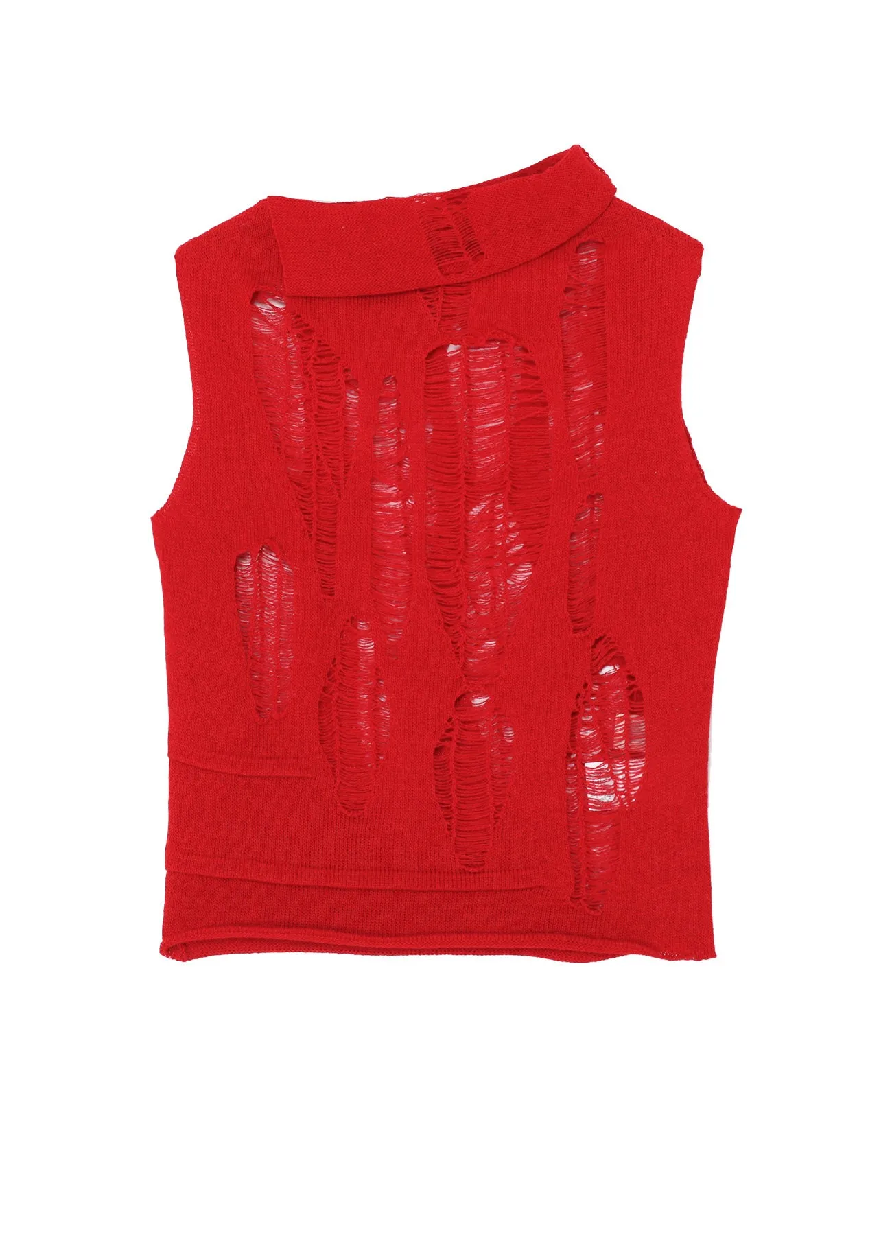 CRUSH PLAIN STITCH CRUSHED SLEEVELESS KNIT sold by Yohji Yamamoto